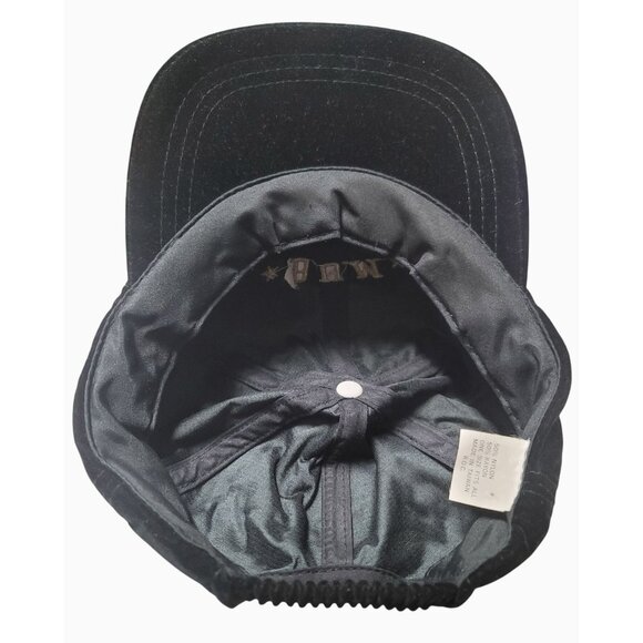 B.U.M. Equipment Black Velvet Cap Nylon/Rayon Embroidered Logo One Size Fits - Picture 5 of 5